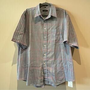 Christian Dior Casual button down plaid short sleeve top size XL